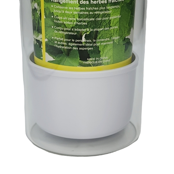 Cleae Borosilicate Glass Herb Keeper and Herb Storage‎ Container 12.2x4.7in - Picture 4 of 14